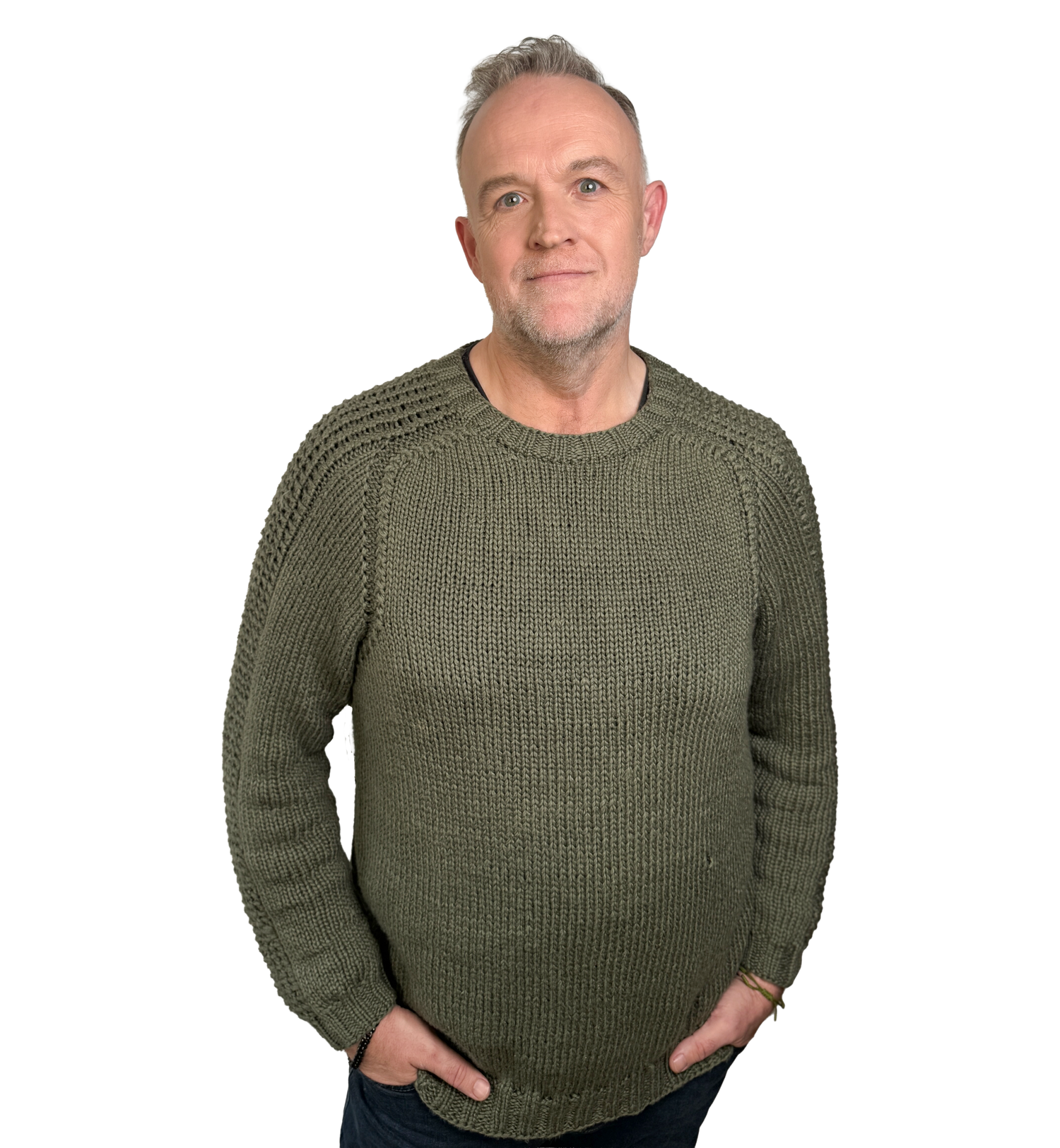 Anleitung Schulterstück - Unisex Pullover mit Sattelschulter