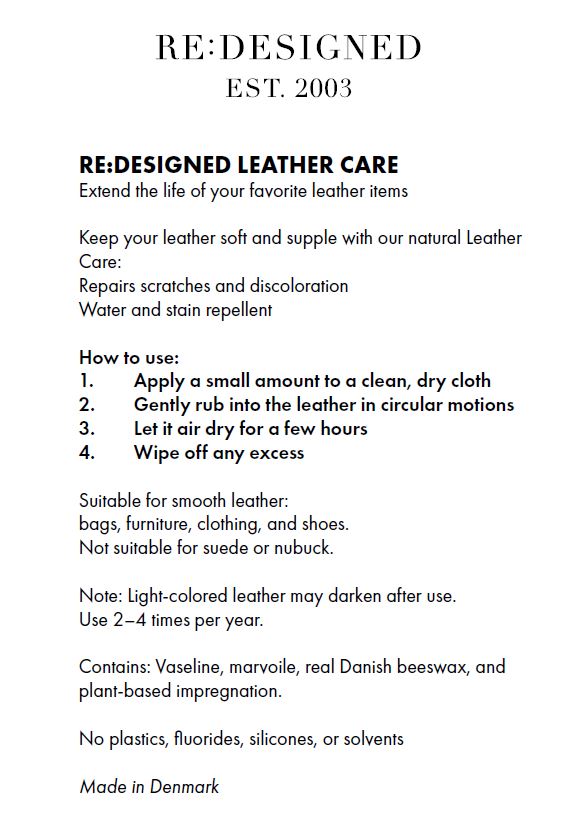 Beschreibung der Anwendung der Lederpflege