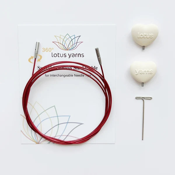 360° Grad Seil für das Nadelsystem von Lotus Yarn farbkodiert