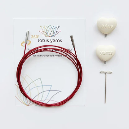 360° Grad Seil für das Nadelsystem von Lotus Yarn farbkodiert
