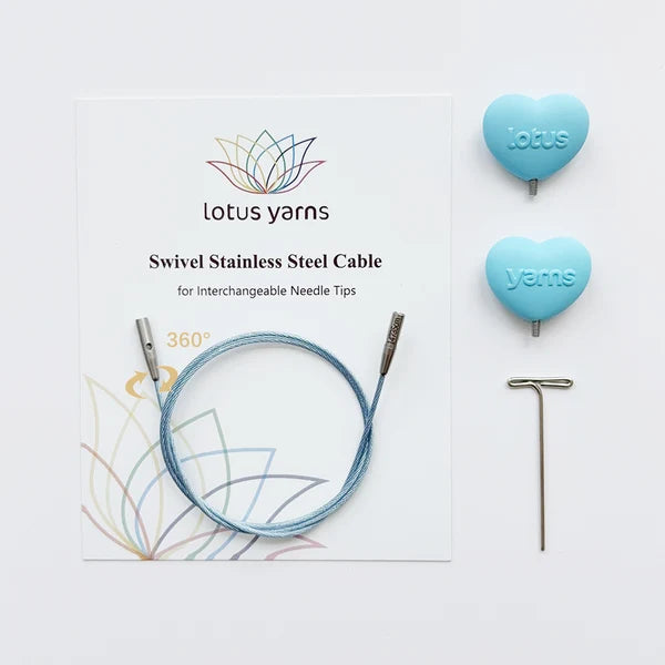 360° Grad Seil für das Nadelsystem von Lotus Yarn farbkodiert