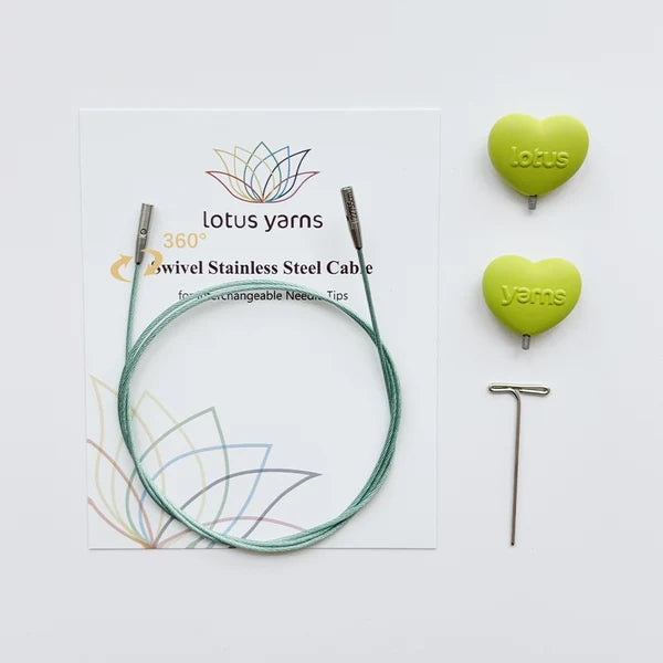 360° Grad Seil für das Nadelsystem von Lotus Yarn farbkodiert