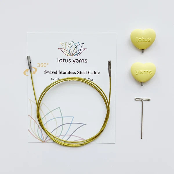 360° Grad Seil für das Nadelsystem von Lotus Yarn farbkodiert