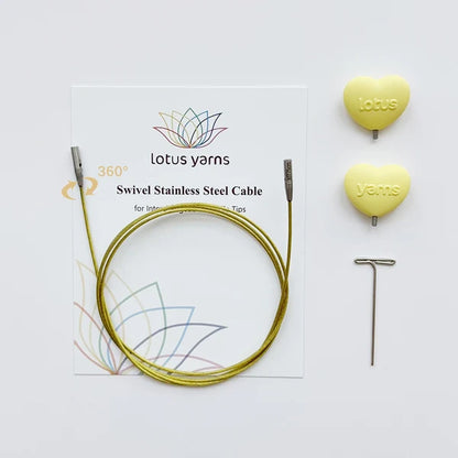 360° Grad Seil für das Nadelsystem von Lotus Yarn farbkodiert