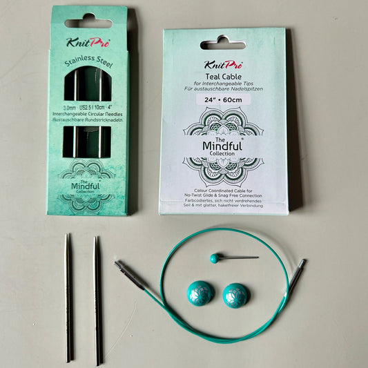 Knit Pro The Mindfull Collection Rundstricknadel 60 cm Länge, auswechselbare Spitzen
