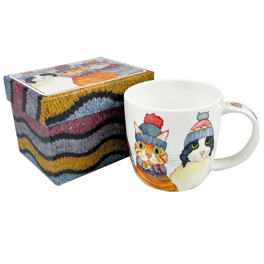 &quot;Katzen mit Hüten&quot; Tasse in Geschenkverpackung