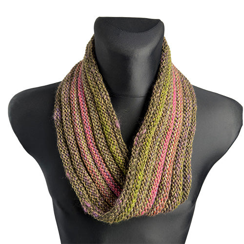Funkelrippe Cowl – Strickanleitung mit Möbius-Technik