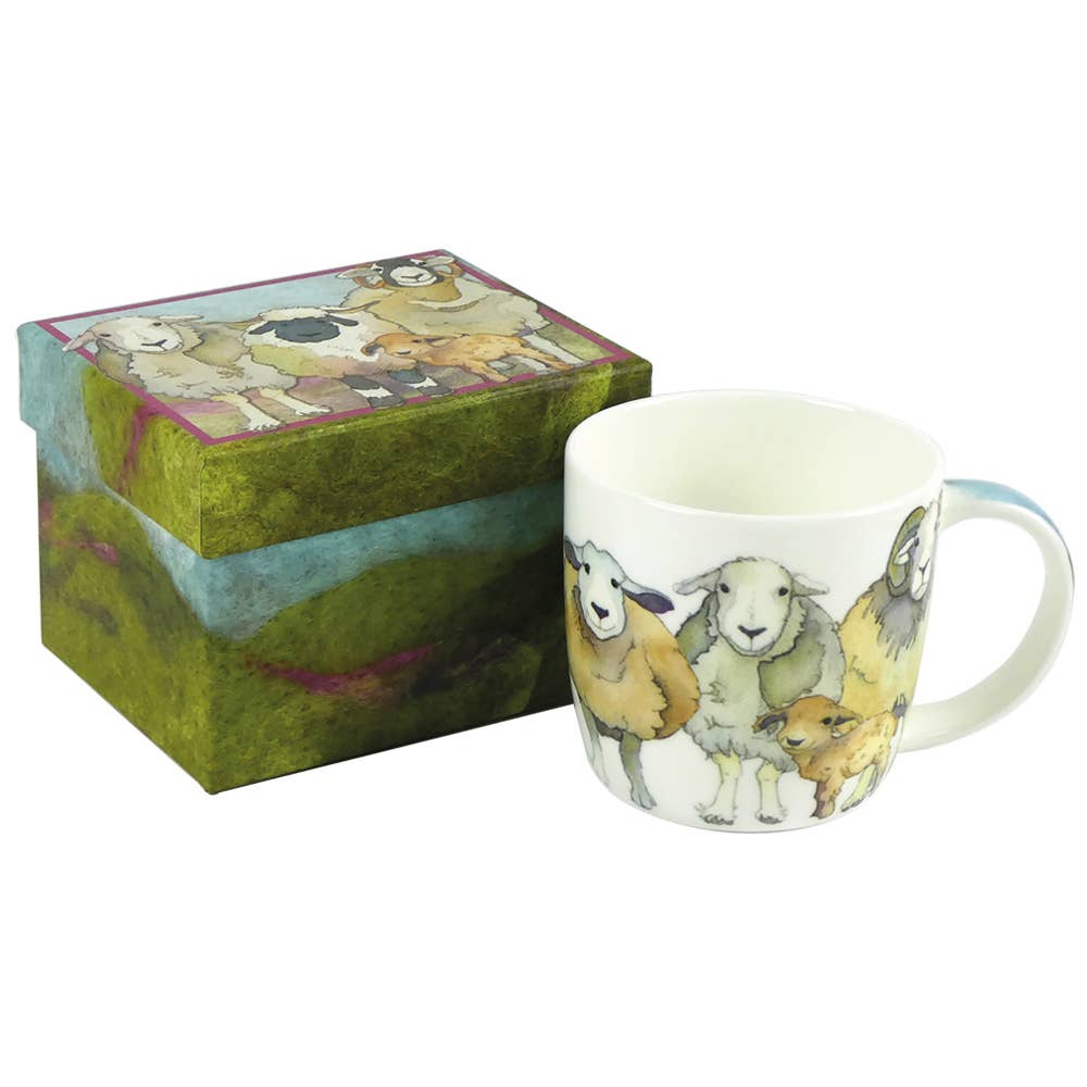 &quot;Glückliche Schafe&quot; Tasse in Geschenkverpackung
