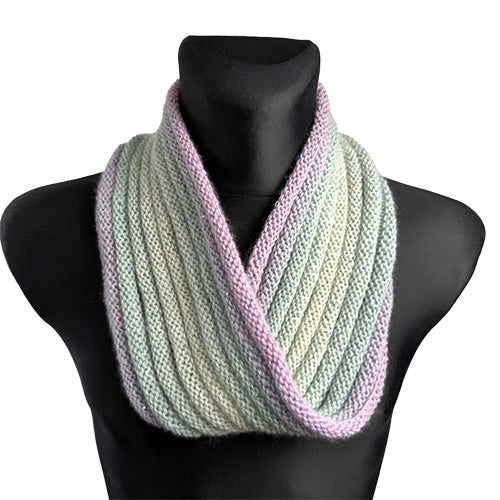 Funkelrippe Cowl – Strickanleitung mit Möbius-Technik